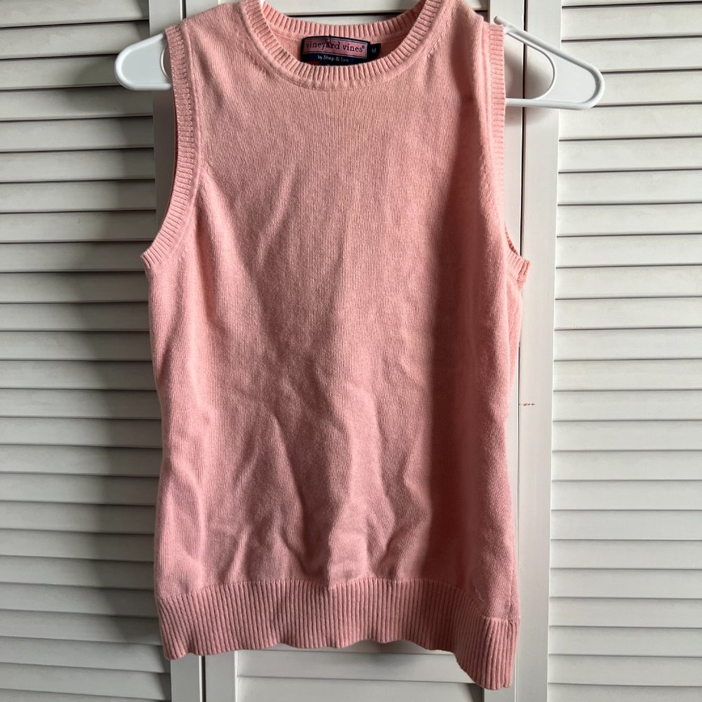 Vineyard Vines Cashmere Pink Crew Neck Sweater Vest Size M